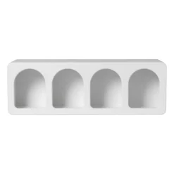 Xenos 4 vakkenkast Zaha organic - MDF - wit - 20x60x15 cm- Vakkenkasten|Wandkasten