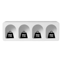 Xenos 4 vakkenkast Zaha organic - MDF - wit - 20x60x15 cm- Vakkenkasten|Wandkasten