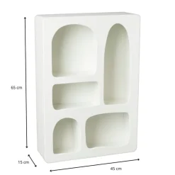 Xenos 5 vakkenkast Zaha organic - MDF - 65x45x15 cm- Vakkenkasten|Wandkasten