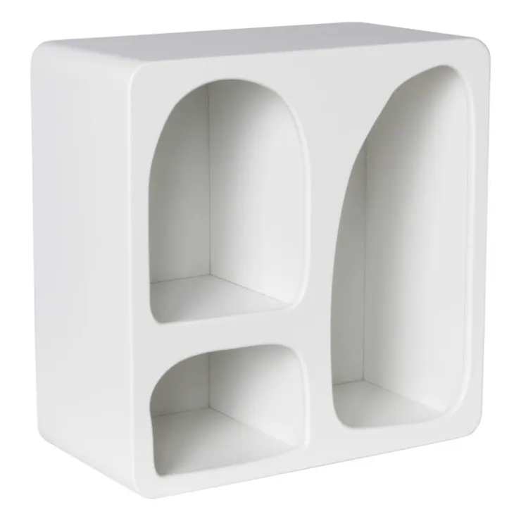 Xenos 3 vakkenkast Zaha organic - MDF - wit - 30x30x15 cm- Vakkenkasten|Wandkasten
