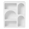 Xenos 5 vakkenkast Zaha organic - MDF - wit - 48x40x15 cm- Vakkenkasten