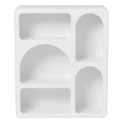 Xenos 5 vakkenkast Zaha organic - MDF - wit - 48x40x15 cm- Vakkenkasten