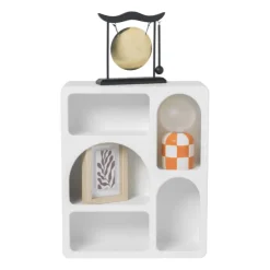 Xenos 5 vakkenkast Zaha organic - MDF - wit - 48x40x15 cm- Vakkenkasten