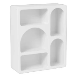 Xenos 5 vakkenkast Zaha organic - MDF - wit - 48x40x15 cm- Vakkenkasten