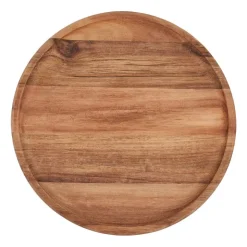 Xenos Acacia tray rond - ø22 cm- Borrelplanken|Kaarsenplateaus