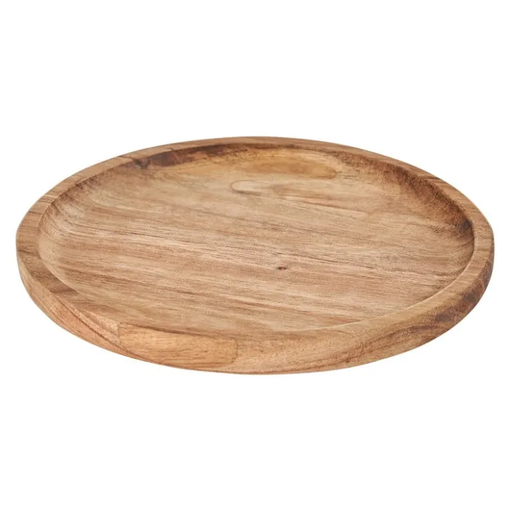 Xenos Acacia tray rond - ø16 cm- Borrelplanken|Kaarsenplateaus