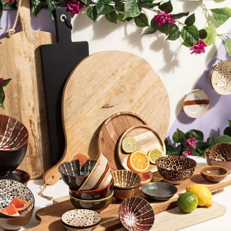 Xenos Acacia tray rond - ø16 cm- Borrelplanken|Kaarsenplateaus