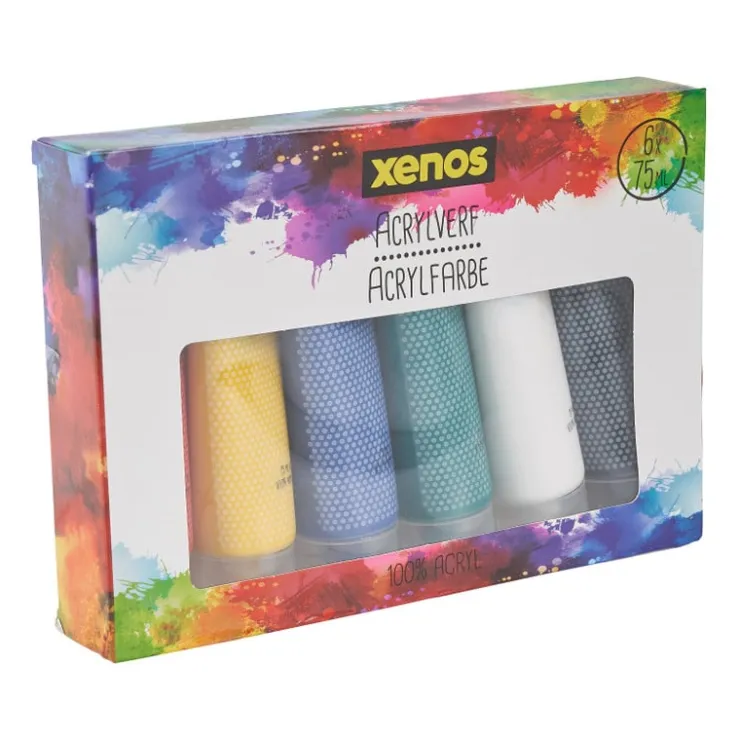 Xenos Acrylverf - 6 kleuren- Verf