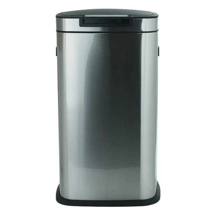 Xenos Afvalemmer push - zilver - 38 liter- Prullenbakken
