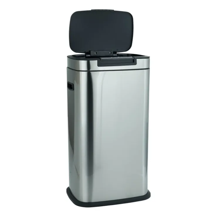 Xenos Afvalemmer push - zilver - 38 liter- Prullenbakken