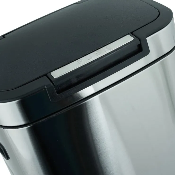 Xenos Afvalemmer push - zilver - 38 liter- Prullenbakken