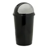 Xenos Afvalton bullit - 50 liter - zwart- Prullenbakken