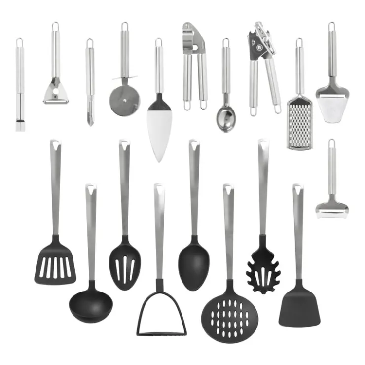 Xenos Appelboord London - zilverkleurig - 20 cm- Keukengerei