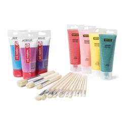 Xenos Arcylverf in tube - groen - 75 ml- Verf|Kerst Knutselen