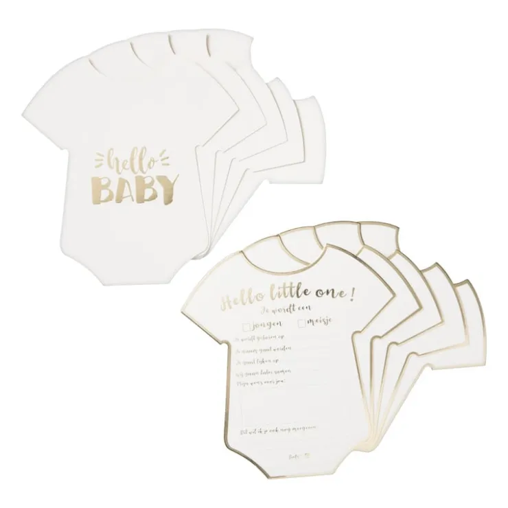 Xenos Babyshower invulkaarten - set van 10- Babyshower