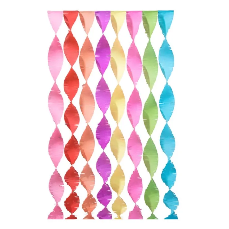 Xenos Backdrop crêpe papier - multikleur - 15x200 cm- Backdrop|Kinderfeestjes