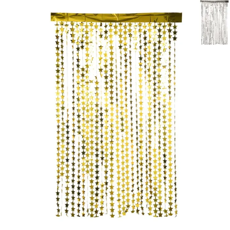 Xenos Backdrop slinger met sterren - 200x120 cm - diverse varianten- Backdrop|Slingers