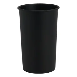 Xenos Badkamer beker metaal - zwart - ⌀8x11 cm- Tandenborstelbekers