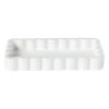 Xenos Badkamer plateau golf - wit - 3x18x10 cm- Badkamer Accessoires