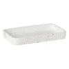 Xenos Badkamer plateau Terrazzo - wit - 2.5x19x11 cm- Badkamer Accessoires