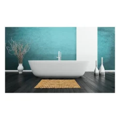 Xenos Badmat bamboe - 50x80 cm - met anti-slip strips- Badmatten