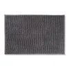 Xenos Badmat chenille - donkergrijs - 40x60 cm- Badmatten
