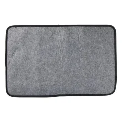 Xenos Badmat fluffy - zwart - 45x70 cm- Badmatten