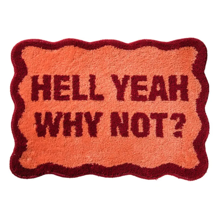Xenos Badmat hell yeah why not - roze - 50x70 cm- Badmatten