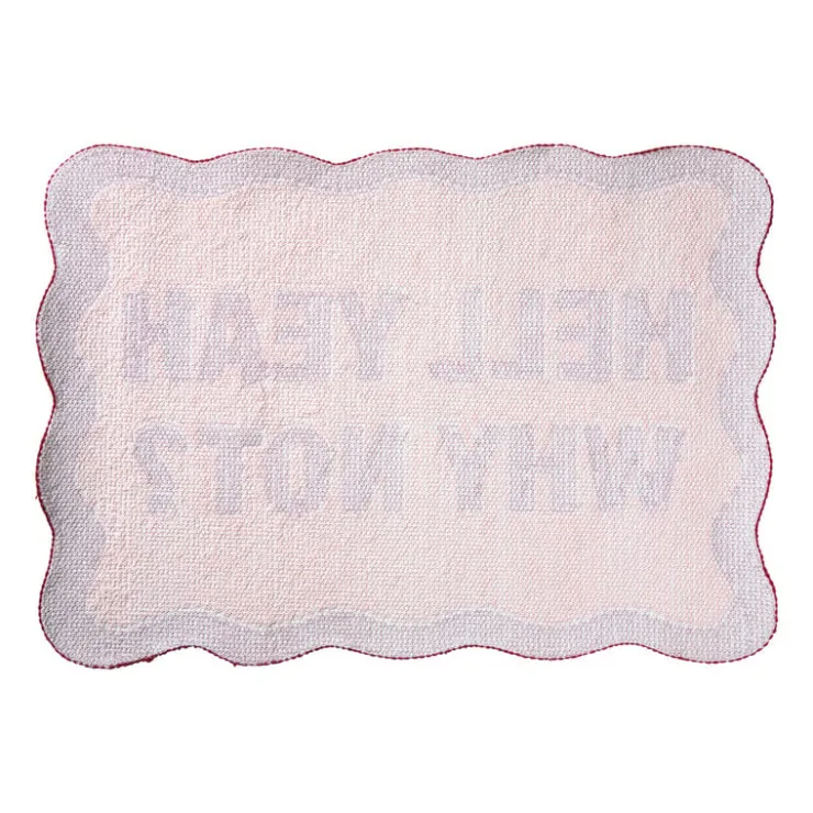 Xenos Badmat hell yeah why not - roze - 50x70 cm- Badmatten