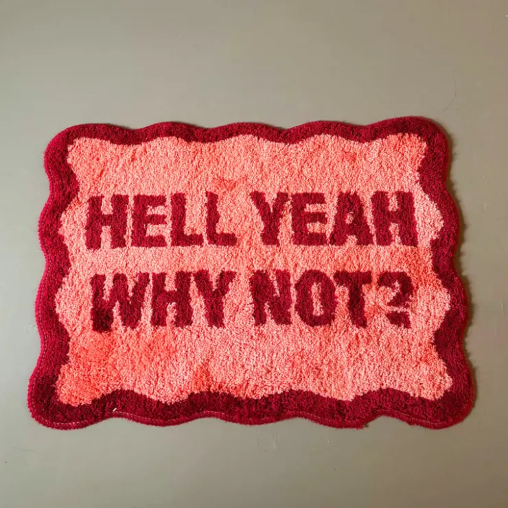 Xenos Badmat hell yeah why not - roze - 50x70 cm- Badmatten