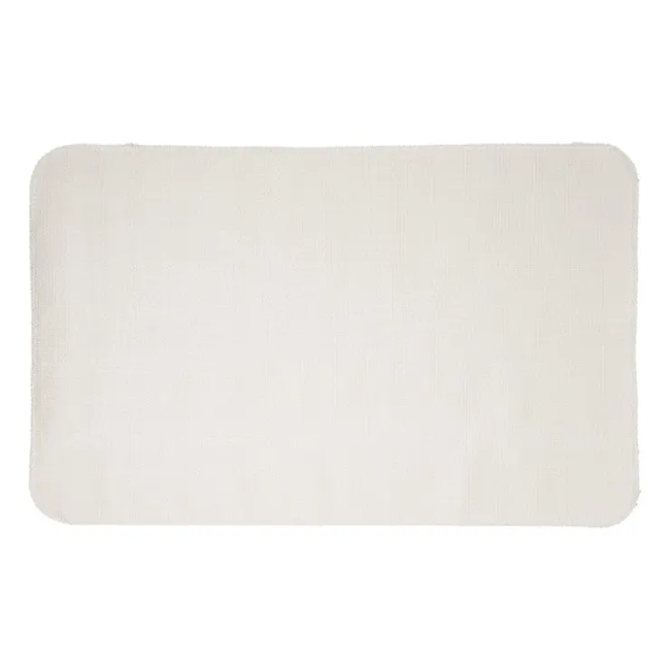 Xenos Badmat Lijnen - wit - 50x70 cm- Badmatten