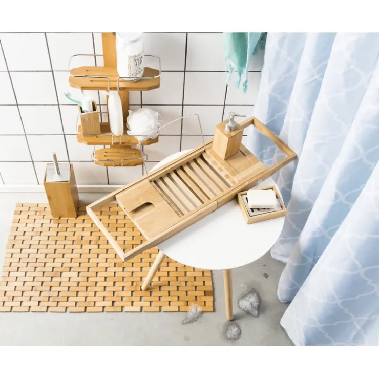 Xenos Badrek bamboe - 70x23 cm- Doucherekjes|Badkamer Accessoires