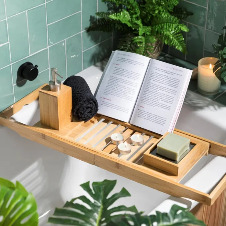 Xenos Badrek bamboe - 70x23 cm- Doucherekjes|Badkamer Accessoires