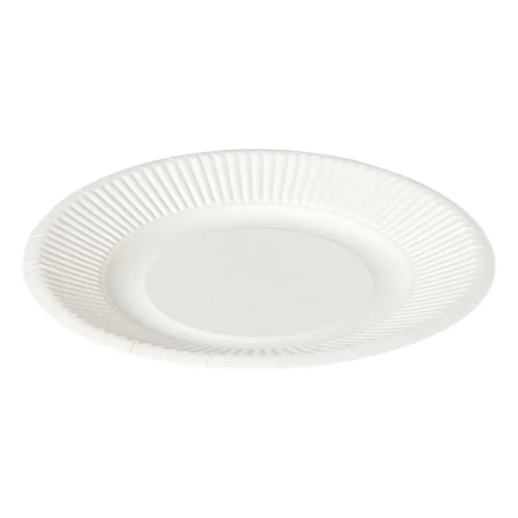 Xenos Bagasse bord - wit - ø21x1.8 cm- Wegwerpservies