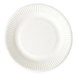 Xenos Bagasse bord - wit - ø18.5x2 cm- Wegwerpservies