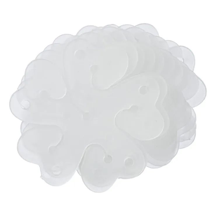 Xenos Ballon clip bloemvorm - set van 10 - ø8x1 cm- Ballonnen