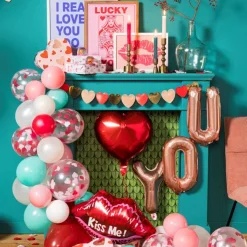 Xenos Ballon confetti - hartjes - set van 6- Ballonnen|Bruiloft
