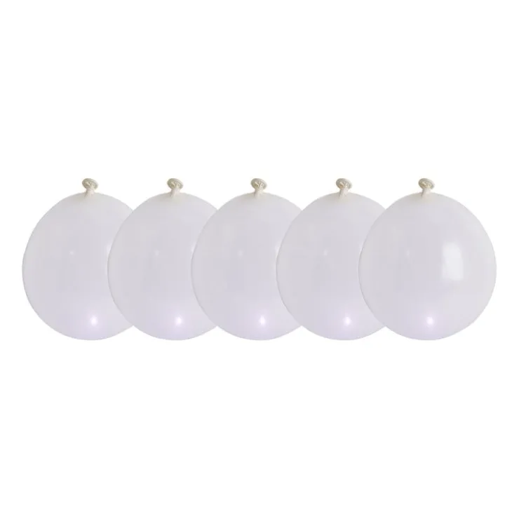 Xenos Ballon LED - wit - 5 stuks- Ballonnen|Bruiloft