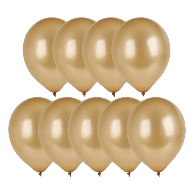 Xenos Ballonnen metallic - goud - set van 9- Ballonnen|Bruiloft