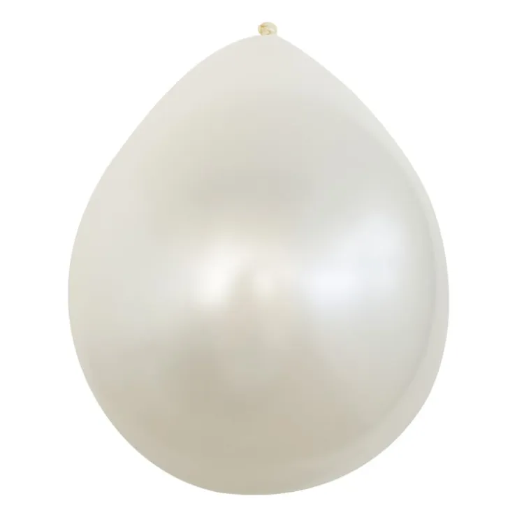 Xenos Ballonnen metallic - wit - 9 stuks- Ballonnen|Bruiloft