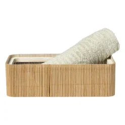 Xenos Bamboe kistje met deksel Jesse - 6x20x10 cm - naturel- Manden|Manden