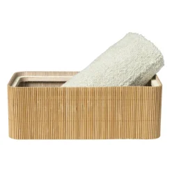 Xenos Bamboe kistje met deksel Jesse - 8x23x13 cm - naturel- Manden|Manden