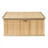 Xenos Bamboe mand met deksel - 13x29x23 cm- Manden|Manden