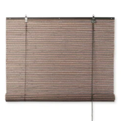 Xenos Bamboe rolgordijn - donkerbruin - 60x130 cm- Rolgordijnen