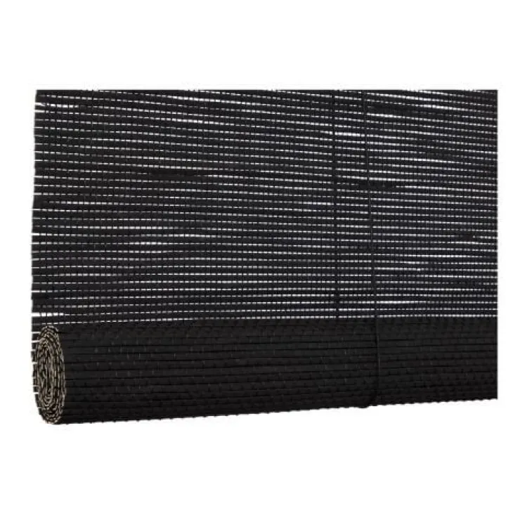 Xenos Bamboe rolgordijn - zwart - 60x130 cm- Rolgordijnen