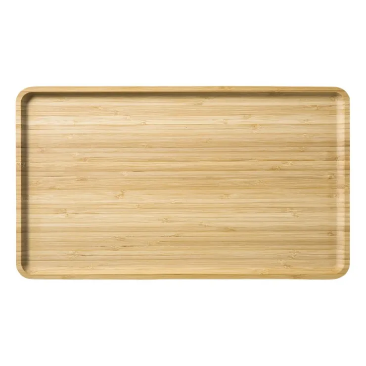 Xenos Bamboe tray klein - bruin - 1.8x28x18 cm- Dienbladen