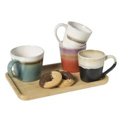 Xenos Bamboe tray klein - bruin - 1.8x28x18 cm- Dienbladen