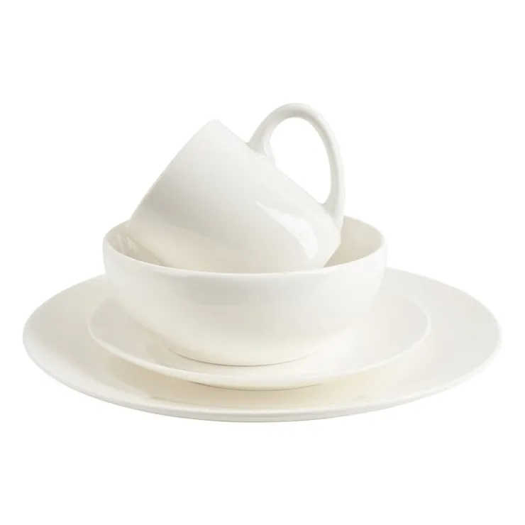 Xenos Basic dinerbord rond - wit - Ø26.5 cm- Borden