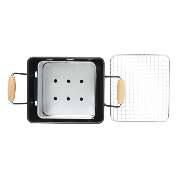 Xenos Bbq kubus - mini barbecue - 27.5x17x15.5 cm- Barbecue