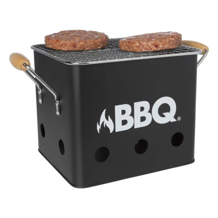 Xenos Bbq kubus - mini barbecue - 27.5x17x15.5 cm- Barbecue